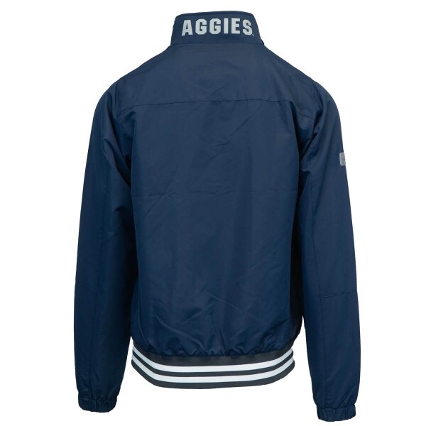 U-State Aggies Navy Varsity Jacket with Stripes